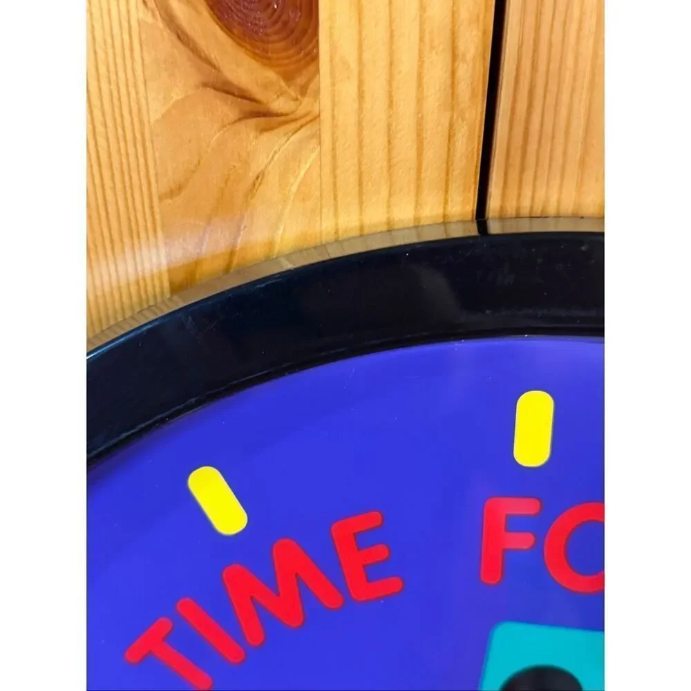Vtg Disney Family Fun Wall Clock 90s Logo TV Promo Memorabilia Works 14.5”(6399)